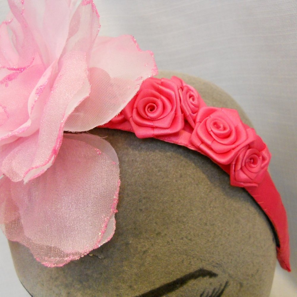 Pink Roses Headband - Picture 4 of 5